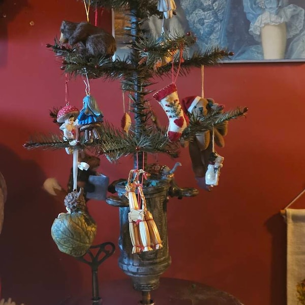 Goose Tree Heritage Style Multi Stemmed German Goose Feather Christmas Tree With ...