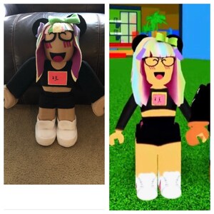 Roblox inspired plushies custom make your own Robloxian | Etsy