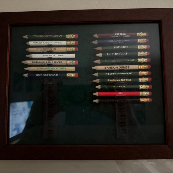 Golf Club Shadow Box Display~solid Hardwood With Cherry Finish~comes in ...