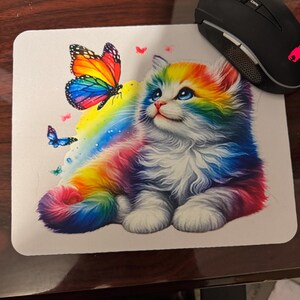 Vixar Tazza colorata con gatto persiano e gattini animali domestici ad acquerello, idea regalo di compleanno, lavoro, ufficio, tè, caffè (bianco