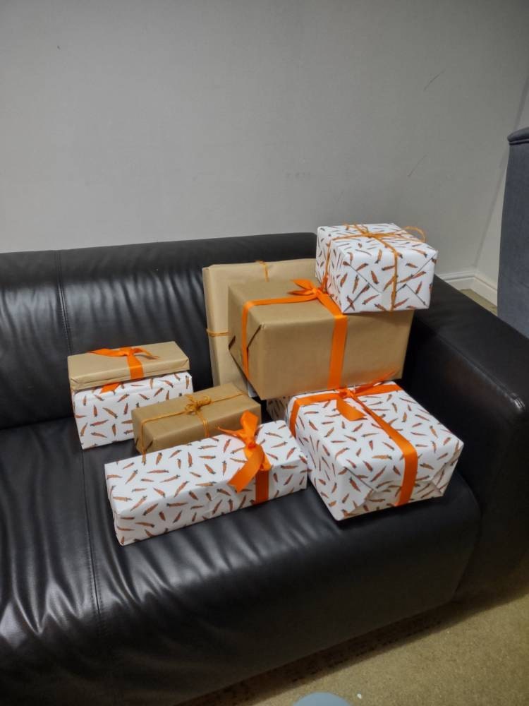 Carrot Wrapping Paper Set Gift Wrap, Fun Easter Gift Wrap