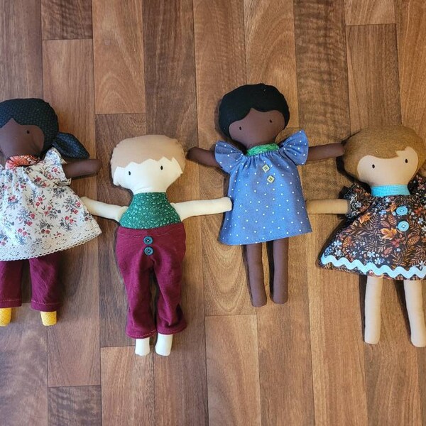 Mini Pals Soft Rag Doll Sewing Pattern, Doll Sewing Pattern, Toy Pdf ...