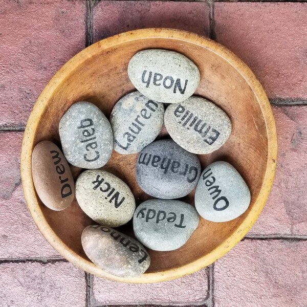 Engraved Name Rock | Personalized Engraved Rock | Child's Palm Size ...