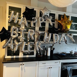 Black & Gold Birthday Balloon Kit birthday Decor 16th 18th 21st 30th Birthday  Birthday Party Decor Birthday Ideas 60th Birthday 