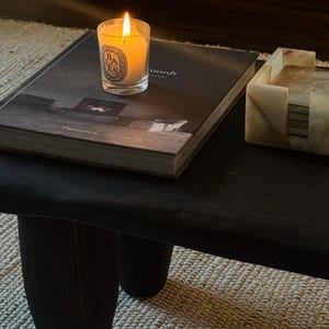 Rustic Low Wood Dark Brown Coffee Table • Living Room Handmade Furniture