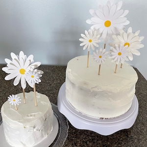 20 Decorazioni Per Cupcake A Forma Di Margherita – Stuzzicadenti Floreali Per Torte, Feste A Tema Estivo, Baby Shower E Compleanni - 3