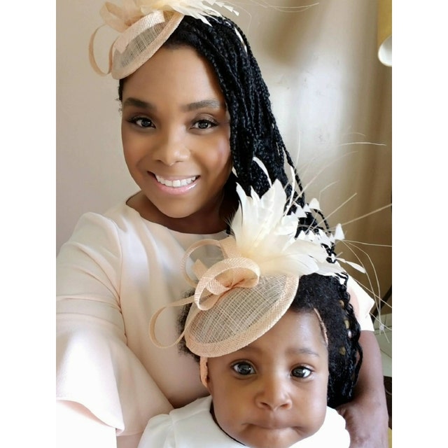 Toddler Fascinator Baby Little Girl s Fascinator on Lace Elastic
