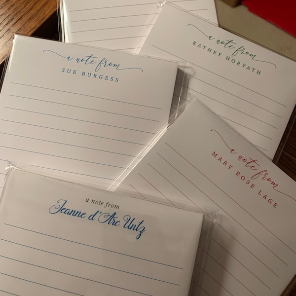 Personalized Notepad - CLASSY a NOTE FROM - Modern Social Stationery ...