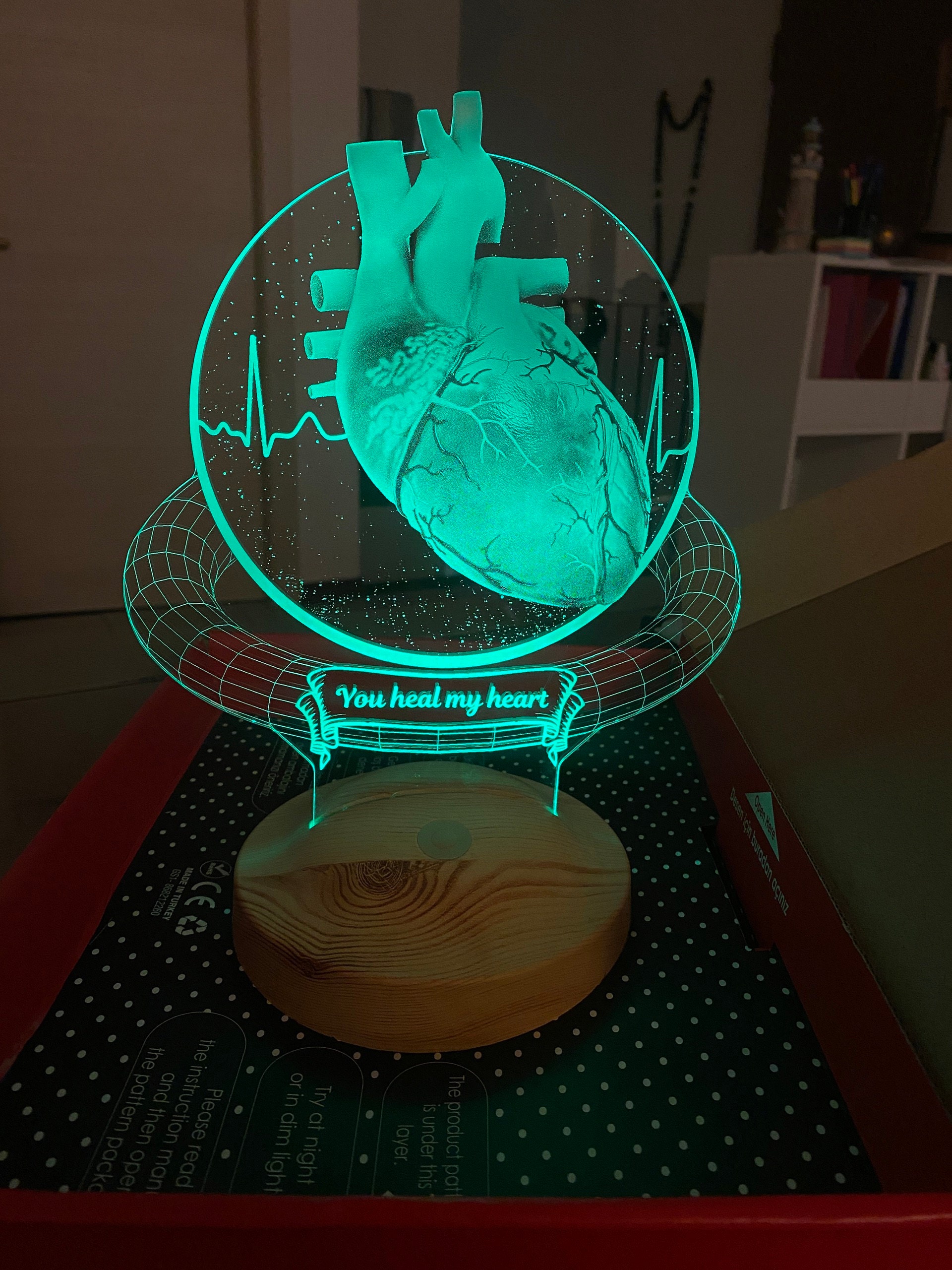 Heart Surgeon Personalized 3D Lamp, Cardiologist Gift, Heart Specialist Unique Doctor Gift,Customized Gifts for Heart Doctor,Cardio thoracic
