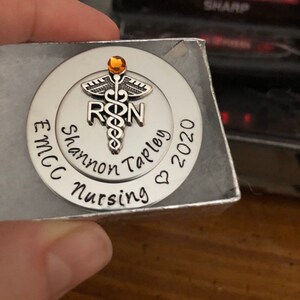 Personalized Nursing Pin / LPN BSN RN / Nurse Pin / Nursing Student ...