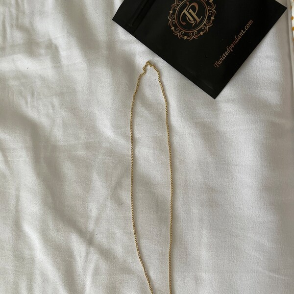 Gold Connell Chain - 2mm Thin Mens Gold Chain Necklace - 18K Gold ...