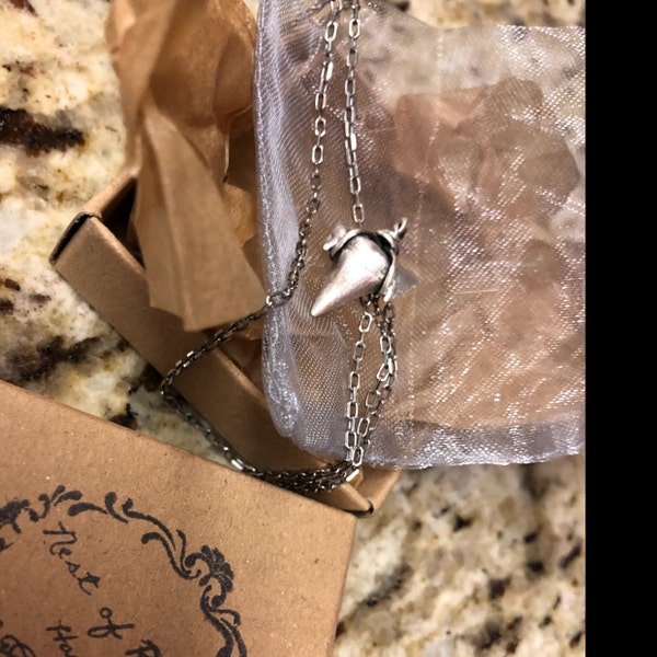Surfer Necklace, Shark Tooth Necklace, Mens Necklace, Sterling Silver