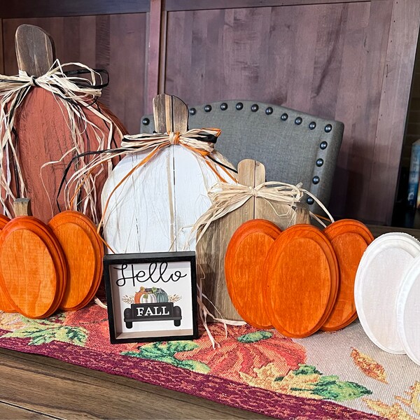 Wooden Pumpkins - Rustic Fall Decor - Decorative Wooden Pumpkins - Etsy