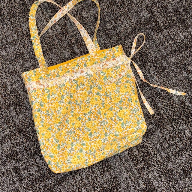 Drawstring Tote Bag Pdf Sewing Pattern, Womans Easy Beginner