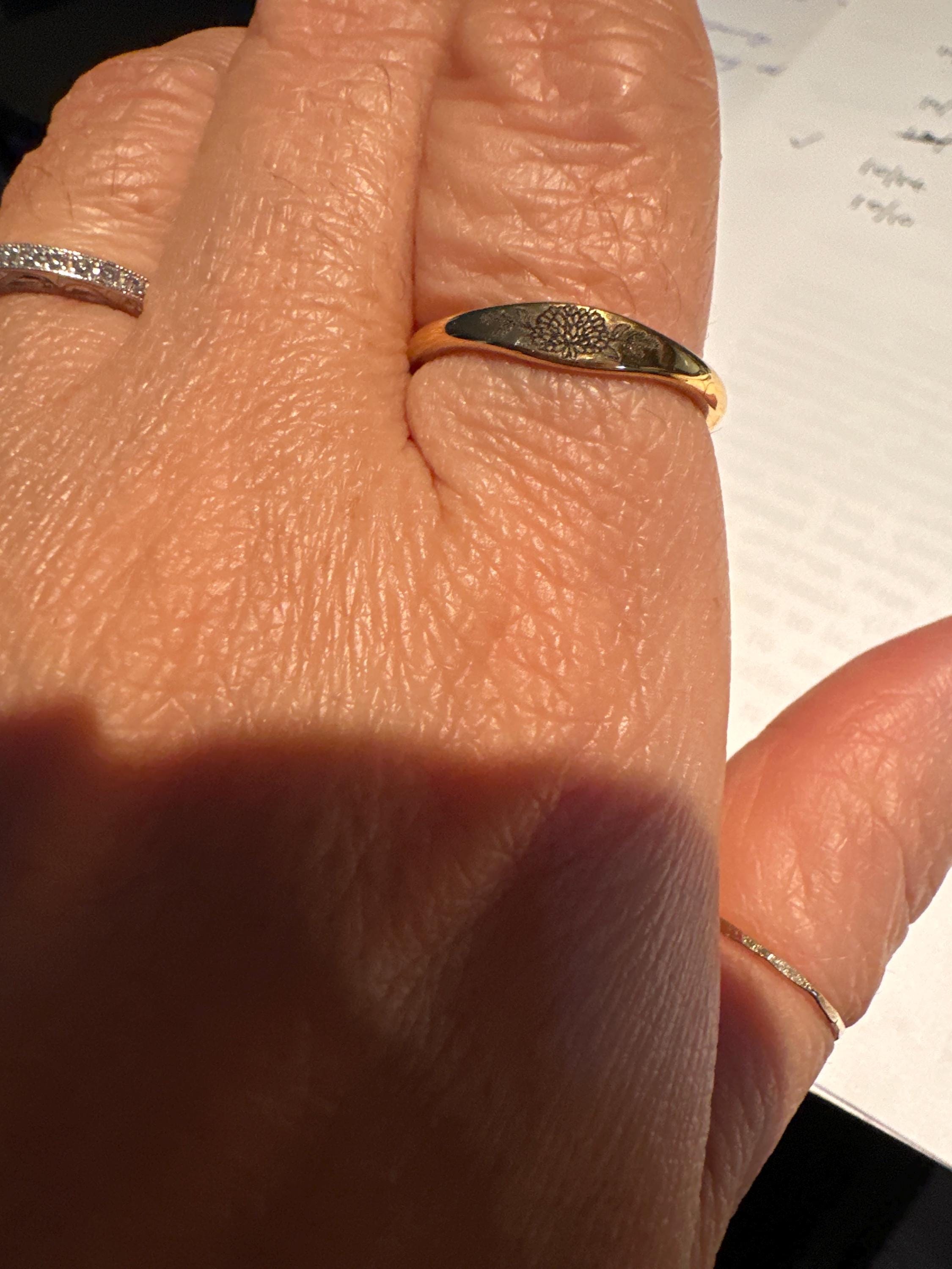 Dainty Birth Flower Ring Personalized Jewelry Ring for Her Birthday Gift Lavender Anniversary Gift Ring for Her Silver Rings Christmas Gift