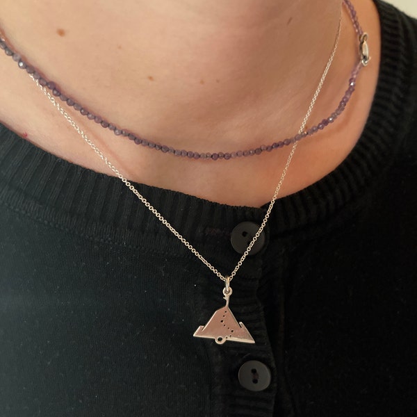 Collana in Acciaio Inox con Ciondolo a forma di Testa di Cavallo (argento) - - IDEE REGALO | Equi Et Equites