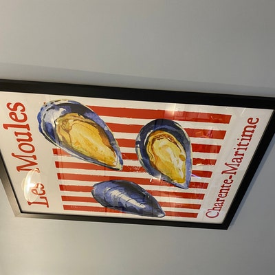 Blue Lobster Print Lobster Poster Seafood Kitchen Decor Aesthetic ...