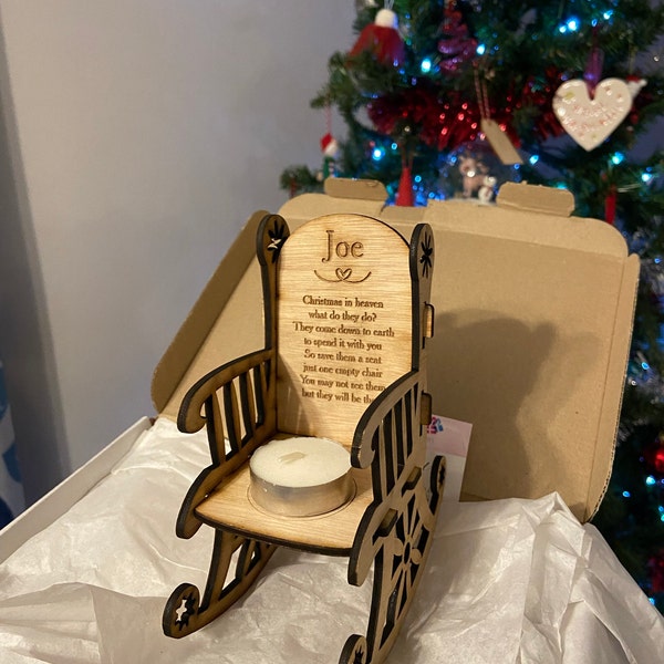 Personalised christmas candle holder