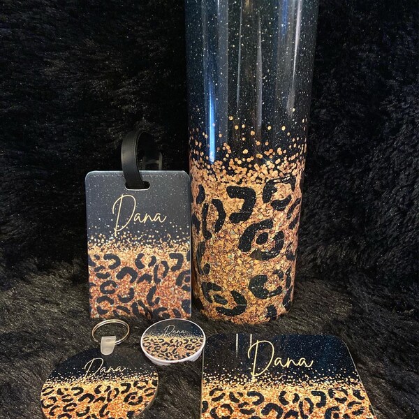 20 Oz Skinny Tumbler Sublimation Design Template Glitter Gold Black ...
