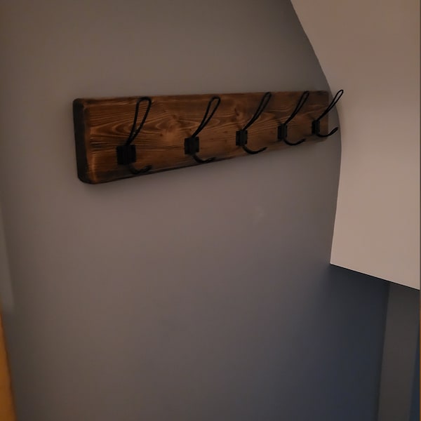 Rustic Farmhouse Coat Rack Distressed Wood, Entryway Organizer ...