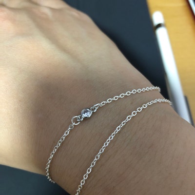 Silver Chain Bracelet Silver Plated or Sterling Silver Bracelet, Dainty ...