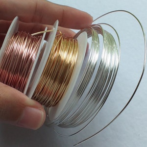 Gold Colored Wire - Non Tarnish - You Pick Feet and Gauge 12, 14, 16, 18, 20, 21, 22, 24, 26, 28, 30, 32 or 34 - 100% Guarantee photo