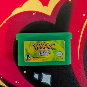 GBA Pokemon Leaf Green Version Replacement Label Decal Foil