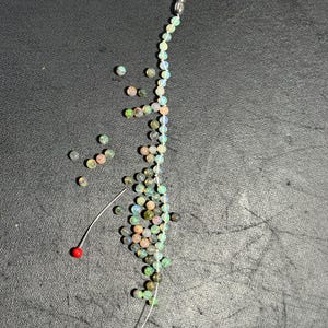 天然エチオピア産ファイアオパールビーズ 3～5mm 滑らかなウェロ