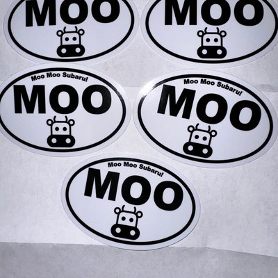 Moo Moo Subaru High Quality Sticker 2.5x3.5 - Etsy