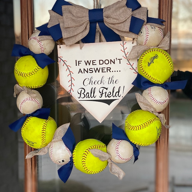 Blue & Red Baseball Ribbon Wreath, Team Wreaths, Baseball Wreath, Front  Door Wreaths, Sports Team — Smith Embellishments