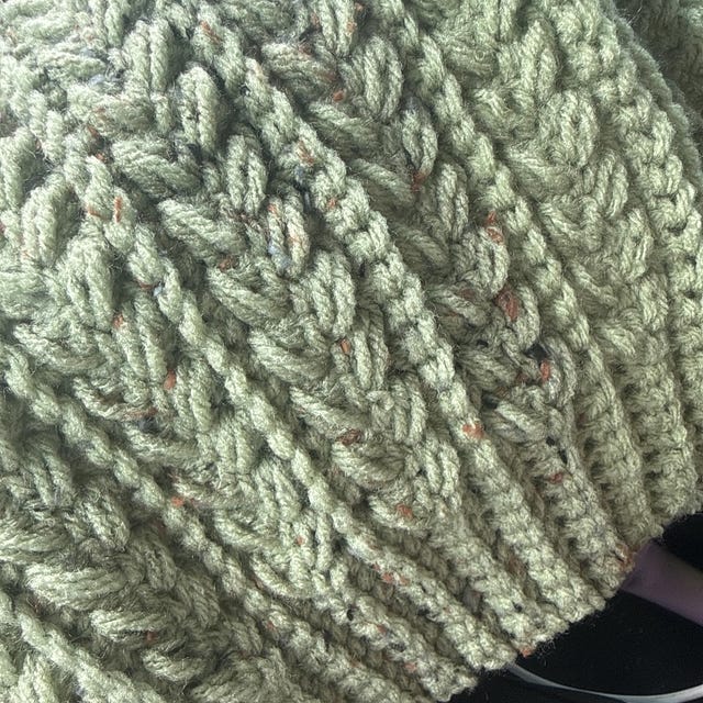 A customer's finished Braided Wheat Stitch Crochet Blanket PDF Pattern