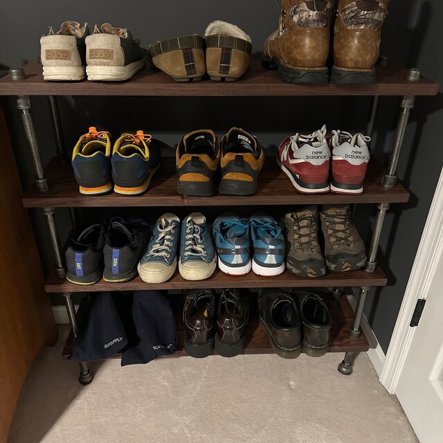 Industrial Style Shoe Rack Farmhouse Entryway Wood Shoe Storage Organizer Etsy