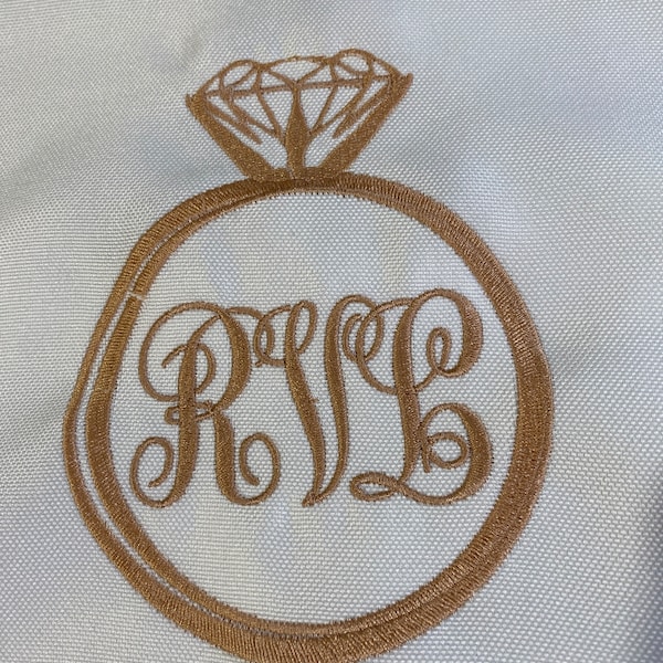 Engagement Ring Font Frame Monogram Embroidery Design - Font Not ...
