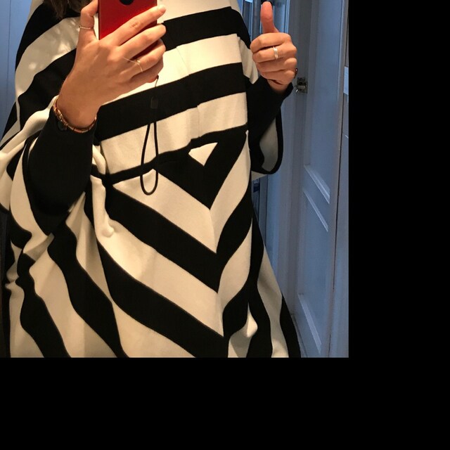 black and white striped turtleneck outfit