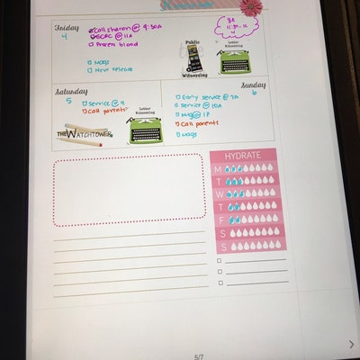 Happy Planner PRINTABLE Monthly / Weekly Planner Refills PDF 7 X 9.25 ...