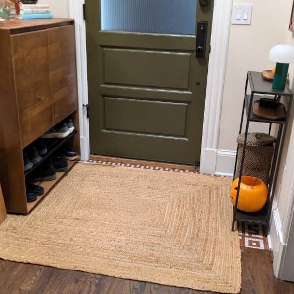 Jute Runner Rug Natural Jute Runner Rug, Indian Handwoven Jute Rug ...
