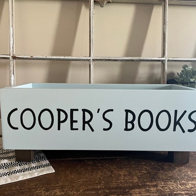 Personalized Children's Library Box, Baby Book Box, Book Storage ...