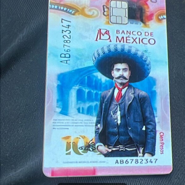 Mexican Express Silver Eagle Vinyl Credit Card Sticker Debit Card Sticker - 2 Pk