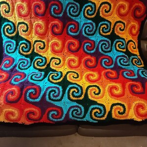 Rainbow Galaxy Blanket Crochet Pattern Afghan Etsy Canada