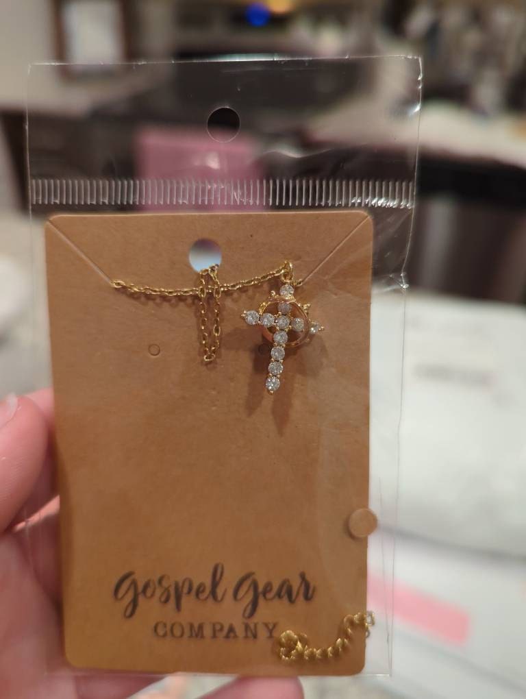 Christian Necklace - Cross Crown Necklace - Christian Jewelry - Christian Gift - Christian Apparel - Necklace - Cross Necklace - Jesus