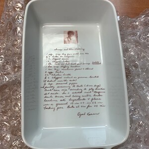 Custom Large Casserole Lasagna Pan Handwriting Personalized Recipe ...