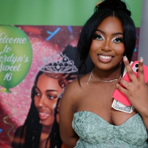 Custom Birthday Retractable Banner Stand INCLUDED with full color print | Adjustable banners| Girl party, Sweet 16, Quinceanera