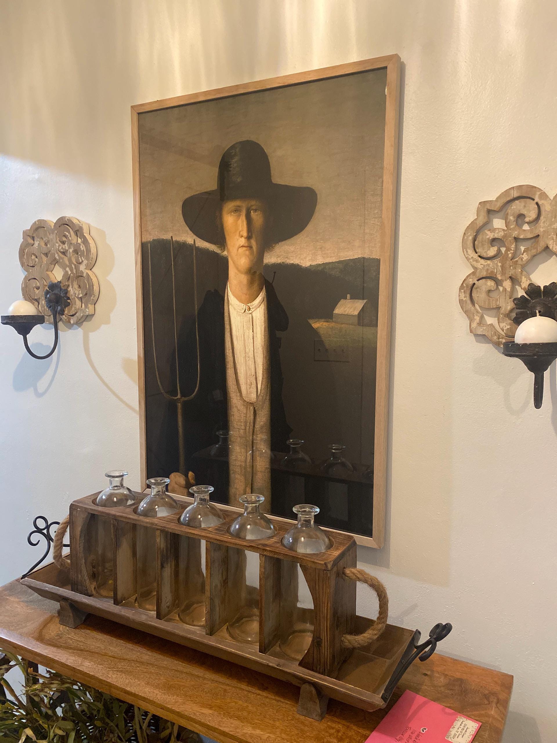 Customer photo — Farmer with Pitchfork Art Print – Classic Amish Portrait