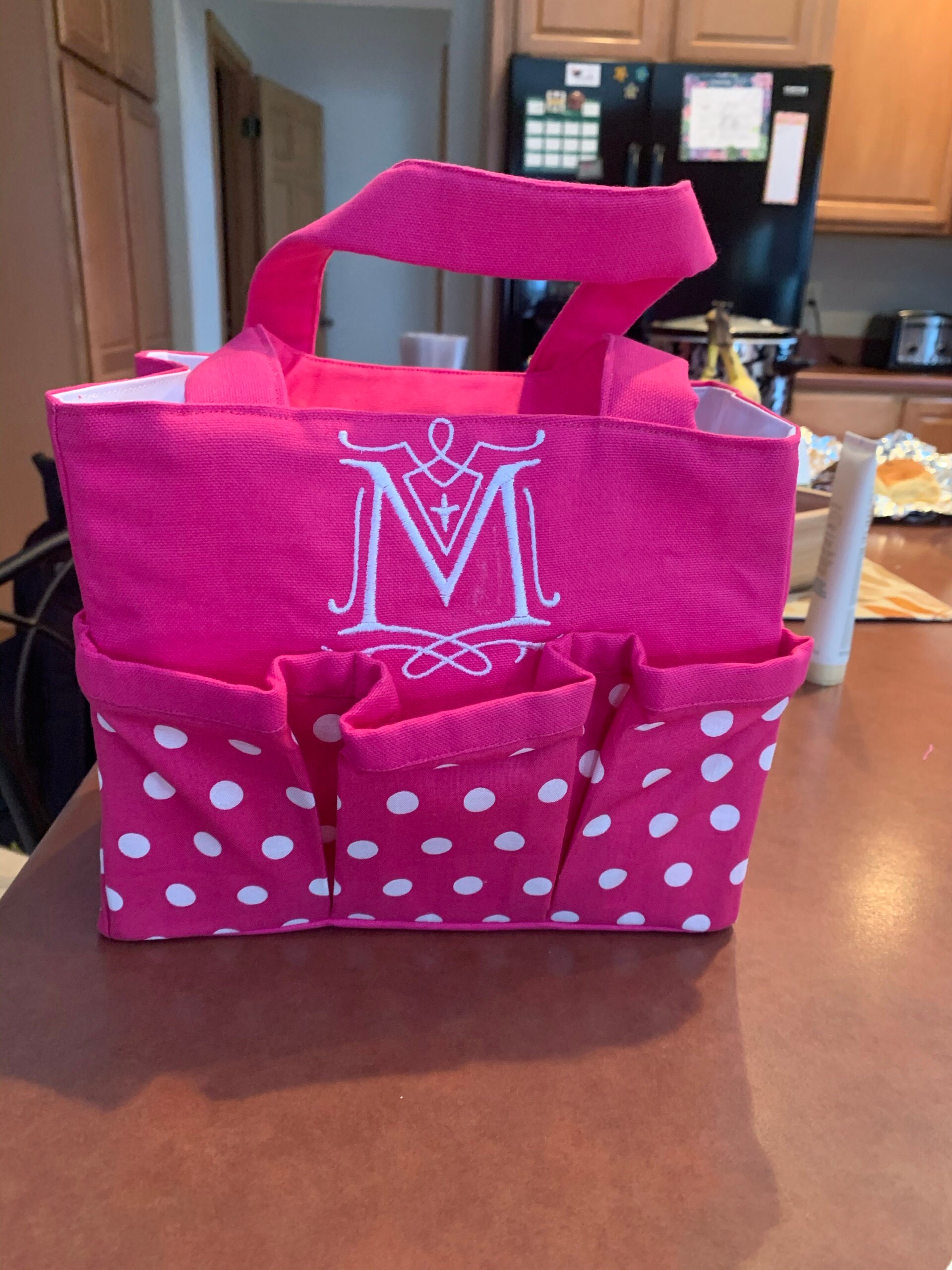 Shower caddy personalized, Waterproof canvas tote bag, College dorm storage organizer