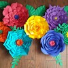 Set of 4 Easy Giant Paper Flower Printable Templates Flower Tutorials ...