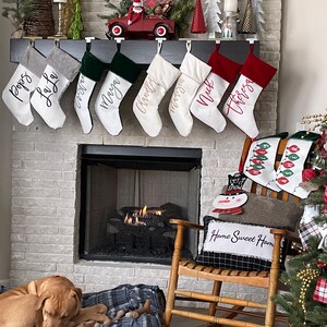 Scripty Name Personalized Christmas Stockings, Personalized Holiday ...