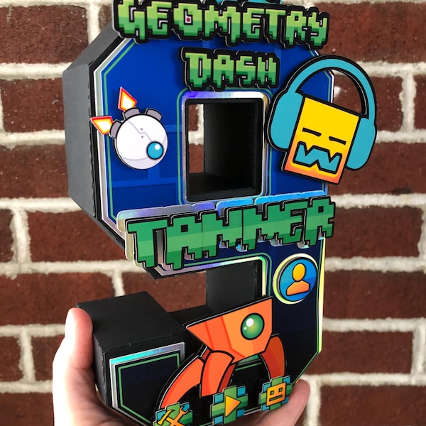 Geometry Dash Cake Topper - Etsy