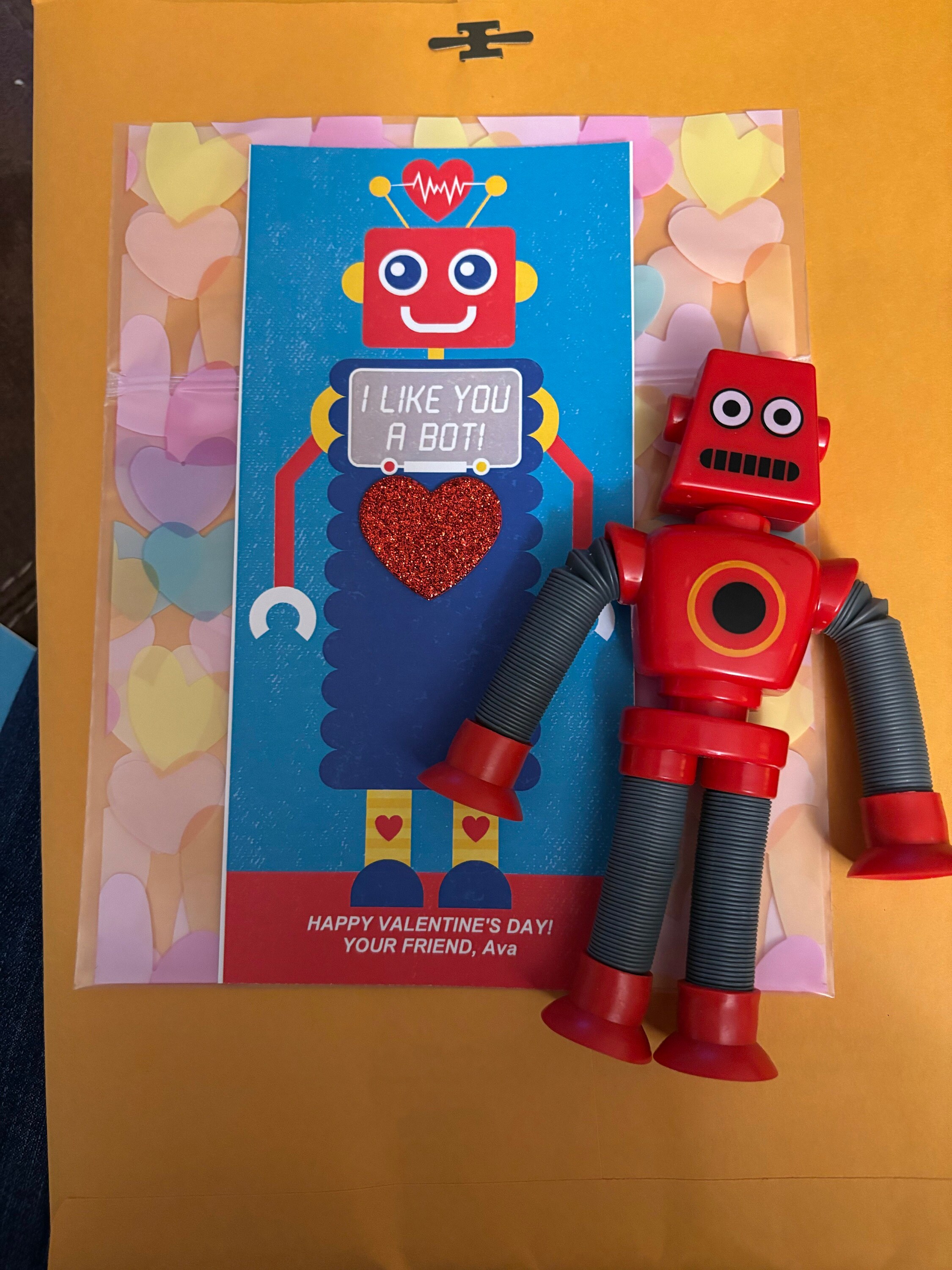 Robot kids valentine, slinky valentine, robot, school valentine, classroom valentine, printable, Just Add Confetti - INSTANT DOWNLOAD