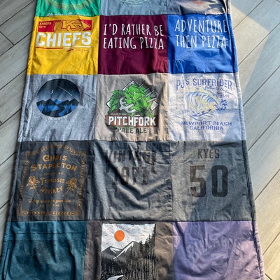 Custom Blankets Made From T-shirts, Jerseys an Other Shirts With Fleece ...