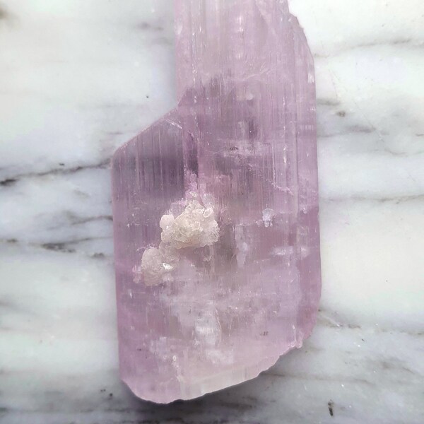 Natural Pink Colour V Shape Kunzite Crystal With Albite Specimen From ...